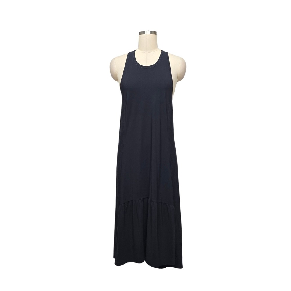 Sweaty Betty London Black Racerback Tiered Midi Dress Womens Size Small Sporty